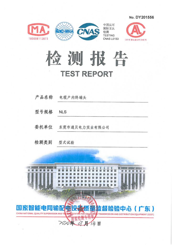 电缆户内终端头检测报告